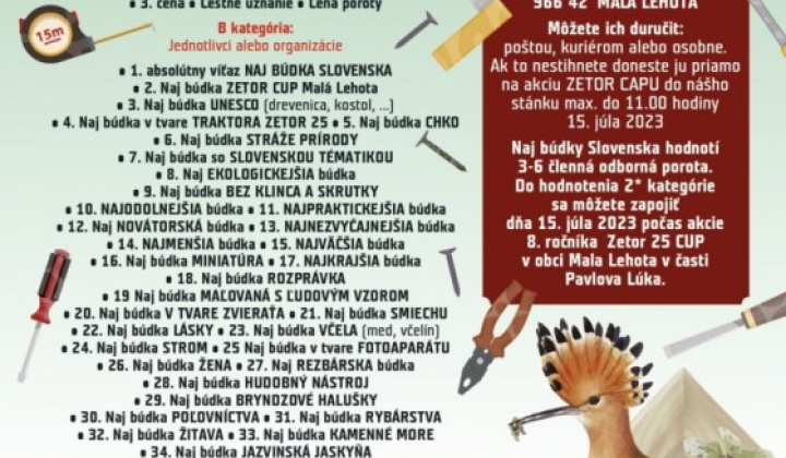 1. fotografia fotogalérie 2. ROČNÍK SÚŤAŽE               NAJ BÚDKA SLOVENSKA 2023 - foto