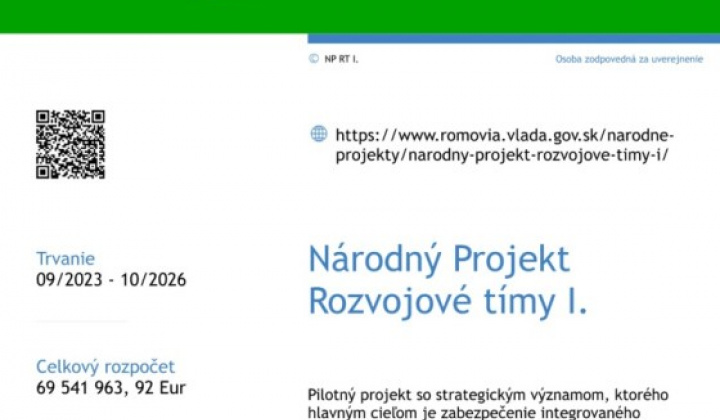 1. fotografia fotogalérie NP Rozvojové tímy I. – publicita - foto