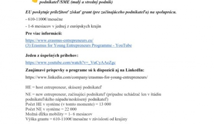3. fotografia fotogalérie ERASMUS pre mladých podnikateľov - foto