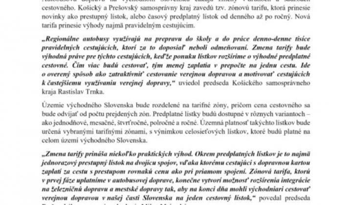 1. fotografia fotogalérie Zmeny v regionálnej doprave od 1.8.2024 - foto