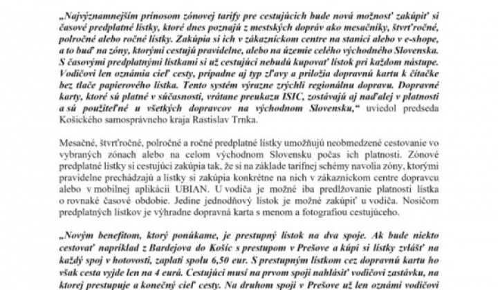 1. fotografia fotogalérie Oznam-Novinky v regionálnej autobusovej doprave - foto