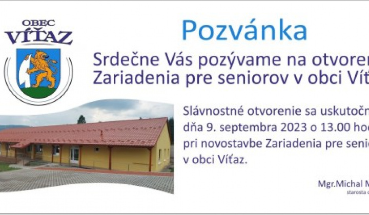 1. fotografia fotogalérie POZVÁNKA – Zariadenie pre seniorov v obci Víťaz - foto