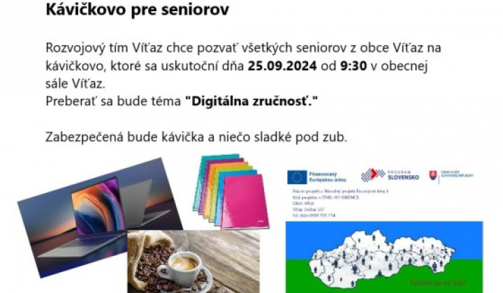1. fotografia fotogalérie POZVÁNKA-posedenie pre seniorov -KÁVIČKOVO 3 - foto