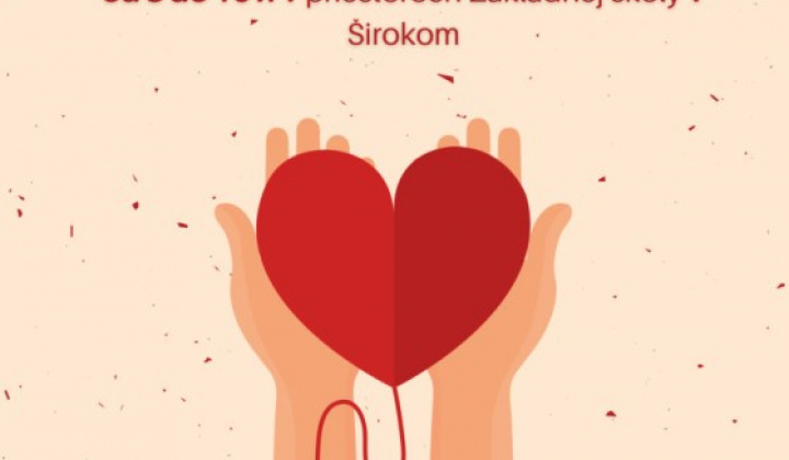 1. fotografia fotogalérie Pozvánka – Darovanie krvi v ZŠ Široké - foto