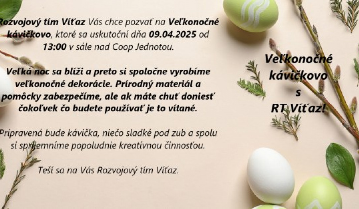 1. fotografia fotogalérie Pozvánka-Veľkonočné Kávičkovo - foto