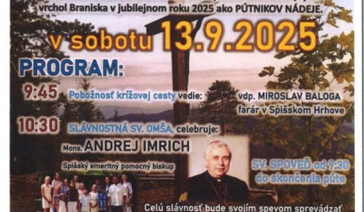 1. fotografia fotogalérie Pozvánka-Púť-Branisko Smrekovica 13.09.2025 - foto