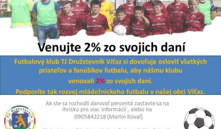 1. fotografia fotogalérie Venujete 2% zo svojich daní na podporu nášho futbalu! - foto