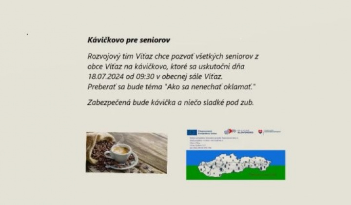 1. fotografia fotogalérie Kávičkovo pre seniorov 18.7.2024 - foto