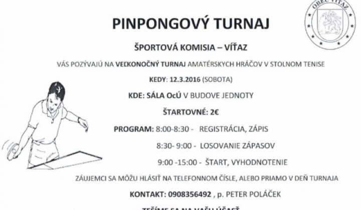 1. fotografia fotogalérie Pingpongový turnaj - foto