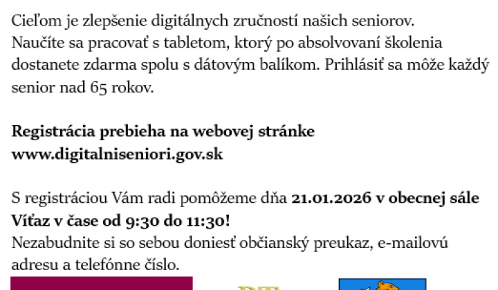 1. fotografia fotogalérie Aktuality / Projekt „Zlepšovanie digitálnych zručností seniorov a distribúcia Senior tabletov“ - Pomoc s registráciou - foto