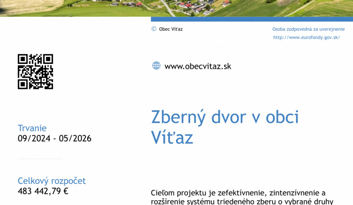 1. fotografia fotogalérie Aktuality / Zberný dvor v obci Víťaz-publicita-aktualizácia - foto