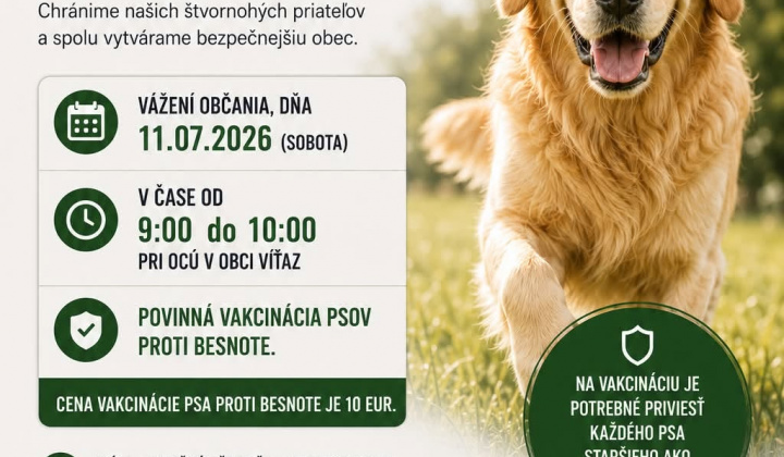 1. fotografia fotogalérie Aktuality / Vakcinácia psov proti besnote - foto