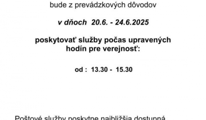 Fotka - Oznam-pošta Víťaz