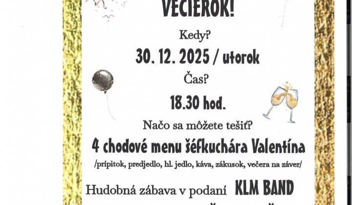 Fotka - Pozvánka-Predsilvestrovský večierok v reštaurácií Armstrong´s