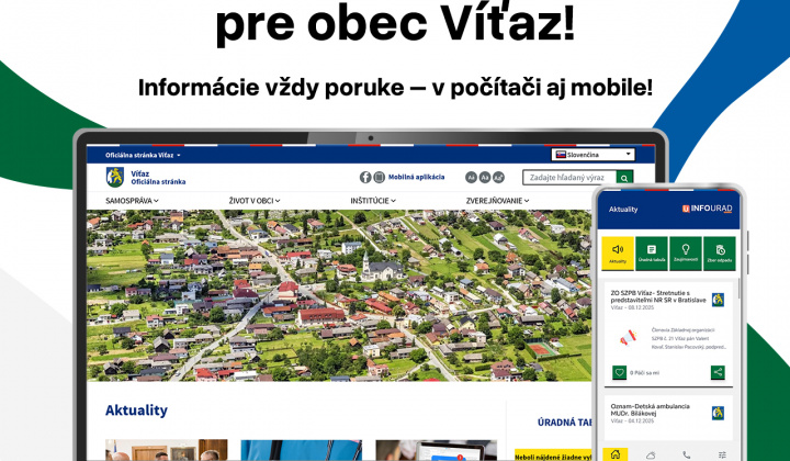 Fotka - Nový web a mobilná aplikácia InfoÚrad pre našu obec!