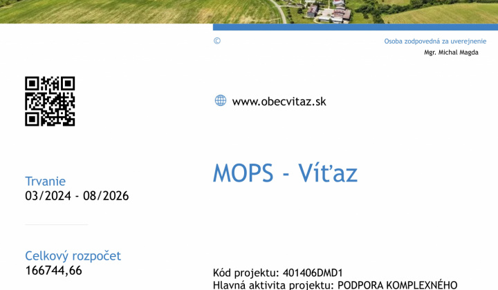 Fotka - MOPS Víťaz - publicita
