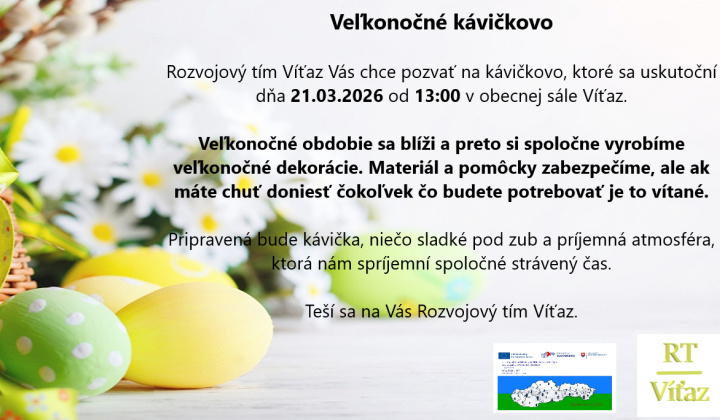 Fotka - Pozvánka-Veľkonočné Kávičkovo 21.03.2026