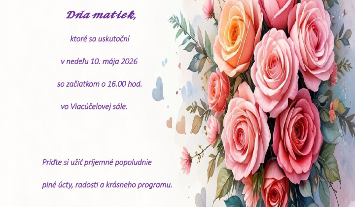 Fotka - Pozvánka-Deň matiek 10.05.2026