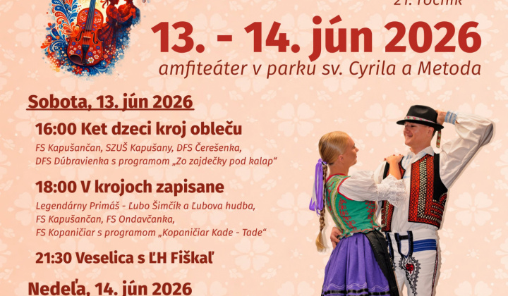 Fotka - Pozvánka-Kapušianske folklórne dni-13.-14.6.2026 