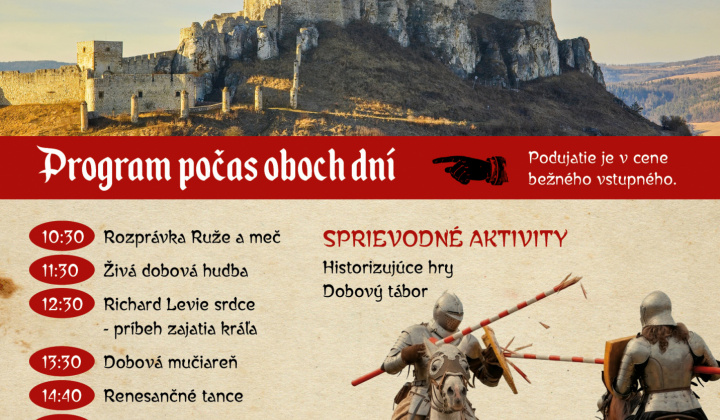 Fotka - Pozvánka-Rytiersky turnaj na Spišskom hrade 08.-09.08.2026