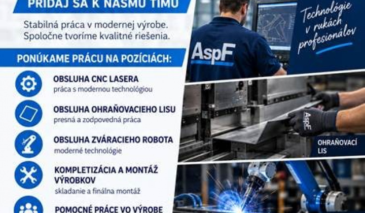 Fotka - Spoločnosť AspF-Ponuka práce